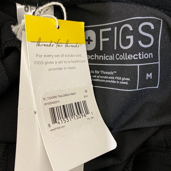 Figs Scrubs set Black New with tags Nala Polo Top Tidore trouser pant - Picture 11 of 11